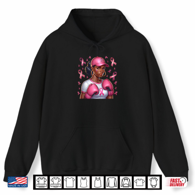 Hoodie African American Black Women Breast Cancer Awareness Shirt