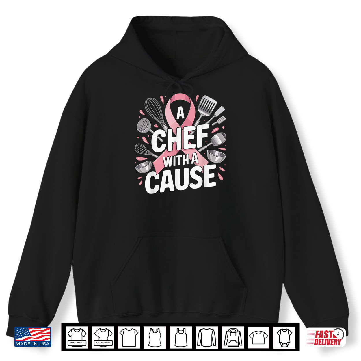 Breast Cancer Awareness Chef Cooking Pink Ribbon Shirt Breast Cancer Awareness Chef Cooking Pink Ribbon Shirt