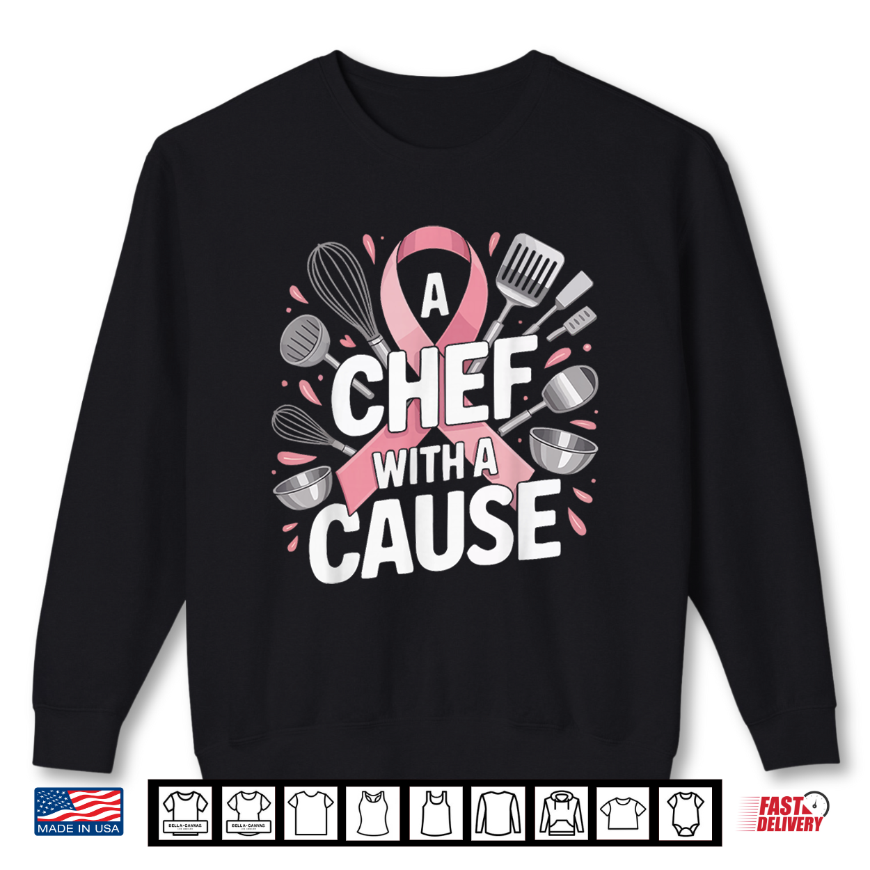 Breast Cancer Awareness Chef Cooking Pink Ribbon Shirt Breast Cancer Awareness Chef Cooking Pink Ribbon Shirt