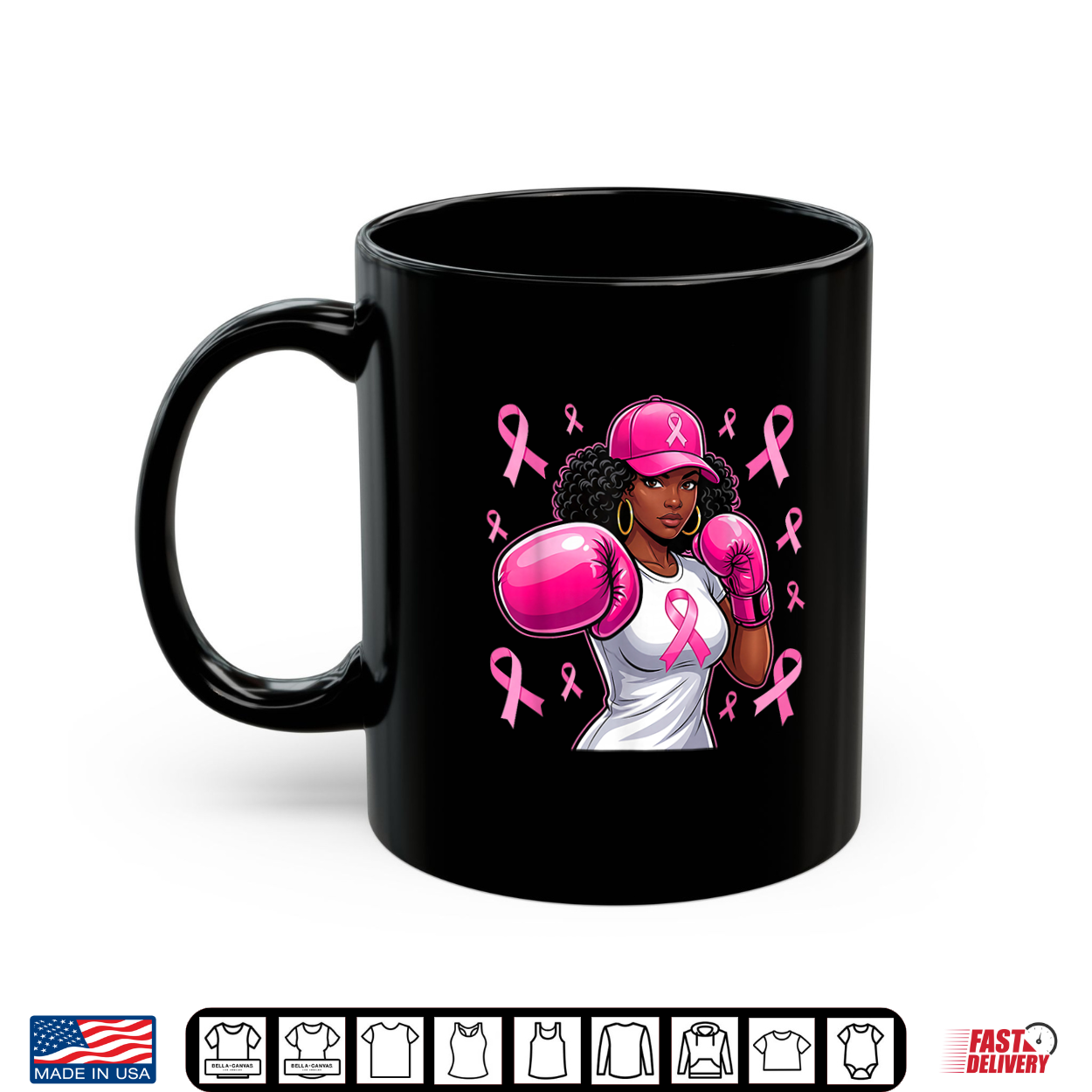 Black African American Fight Breast Cancer Pink Ribbon Shirt Black African American Fight Breast Cancer Pink Ribbon Shirt