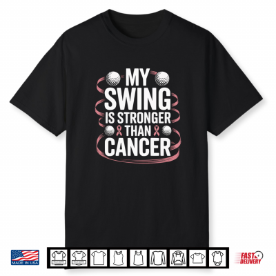 Breast Cancer Awareness Golf Player Golfer Pink Ribbon Shirt