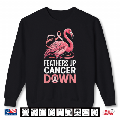 Sweatshirt Breast Cancer Awareness Flamingo Lover Pink Ribbon Shirt