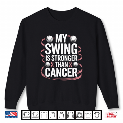 Breast Cancer Awareness Golf Player Golfer Pink Ribbon Shirt 2 Sweatshirt Breast Cancer Awareness Golf Player Golfer Pink Ribbon Shirt