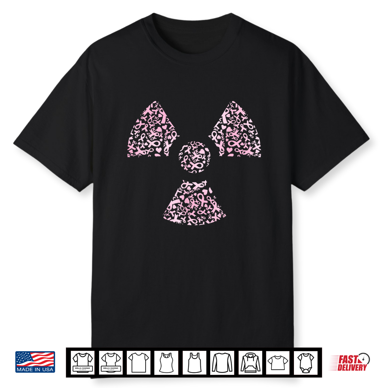 Breast Cancer Awareness Radiation Symbol Mammography Tech Shirt Breast Cancer Awareness Radiation Symbol Mammography Tech Shirt