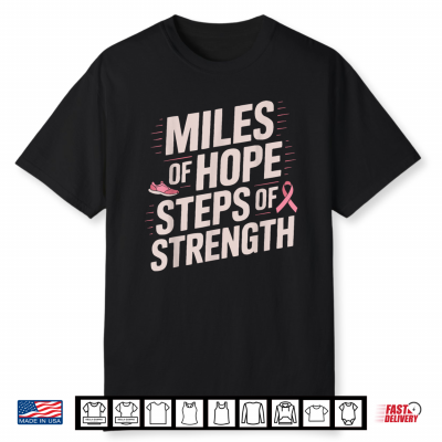 Breast Cancer Awareness Runner Running Pink Ribbon Shirt