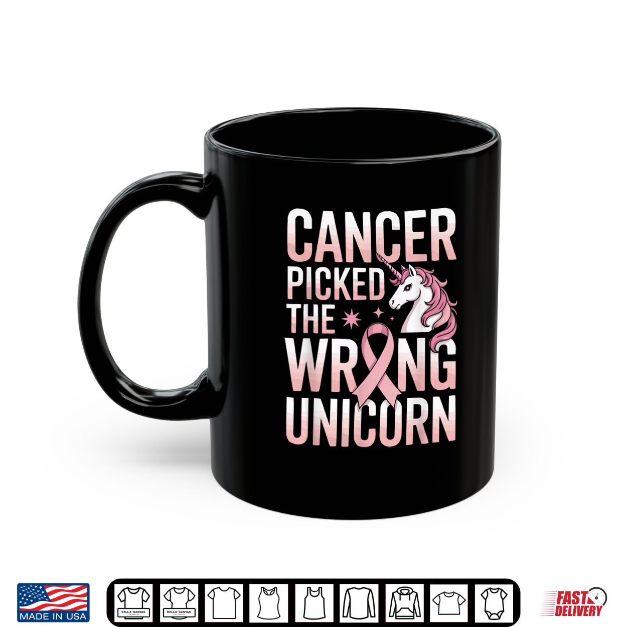 Breast Cancer Awareness Unicorn Lover Fantasy Pink Ribbon Shirt