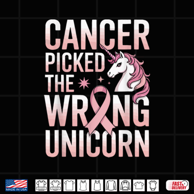 Design Breast Cancer Awareness Unicorn Lover Fantasy Pink Ribbon Shirt