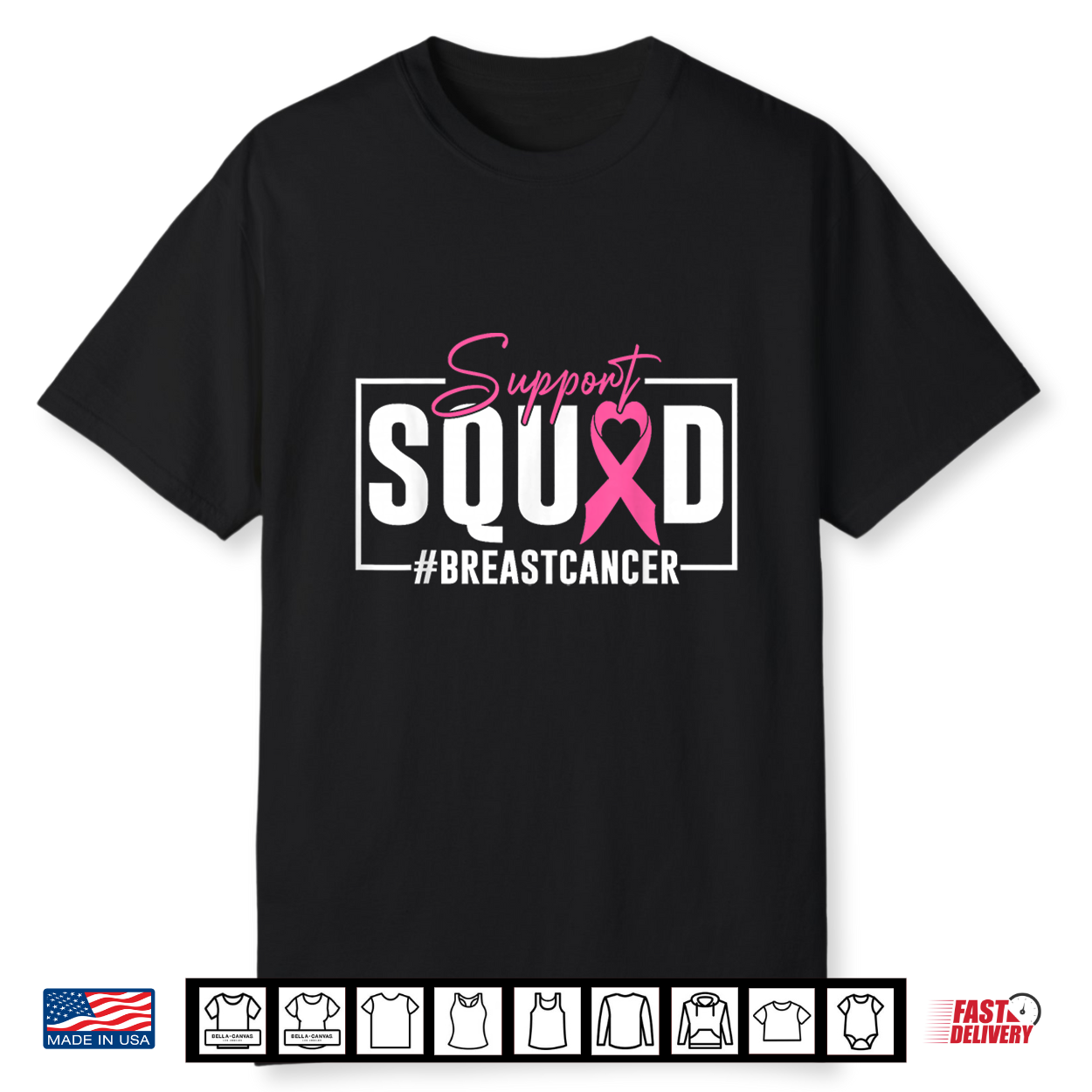 Breast Cancer Warrior Support Squad Breast Cancer Awareness Shirt Breast Cancer Warrior Support Squad Breast Cancer Awareness Shirt