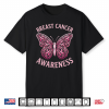 Cute Butterfly Pink Ribbon Breast Cancer Awareness Shirt