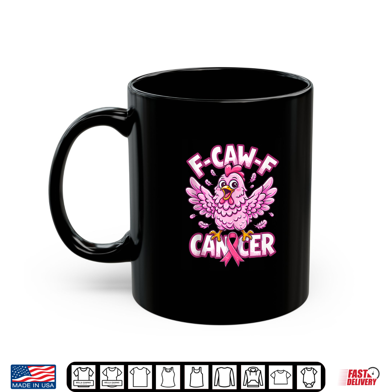 F Caw F Breast Cancer Awareness Chicken Pink Ribbon Shirt