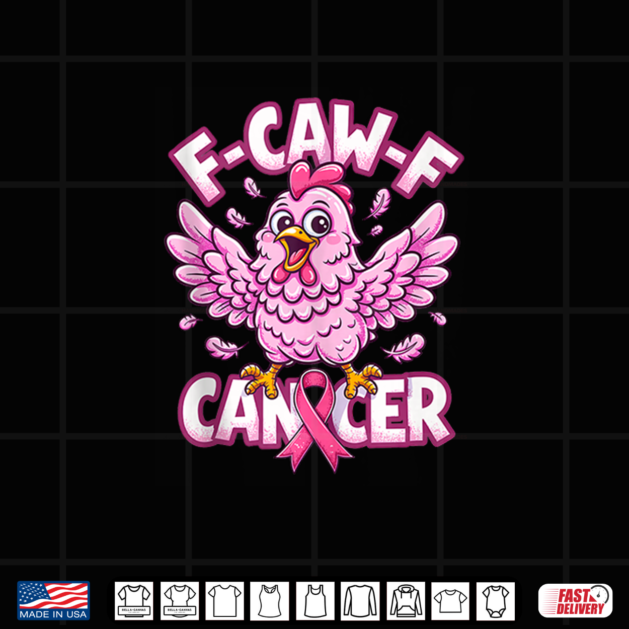 F Caw F Breast Cancer Awareness Chicken Pink Ribbon Shirt