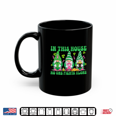 Mug St Patricks Day Gnome Lucky Clover Breast Cancer Awareness Shirt