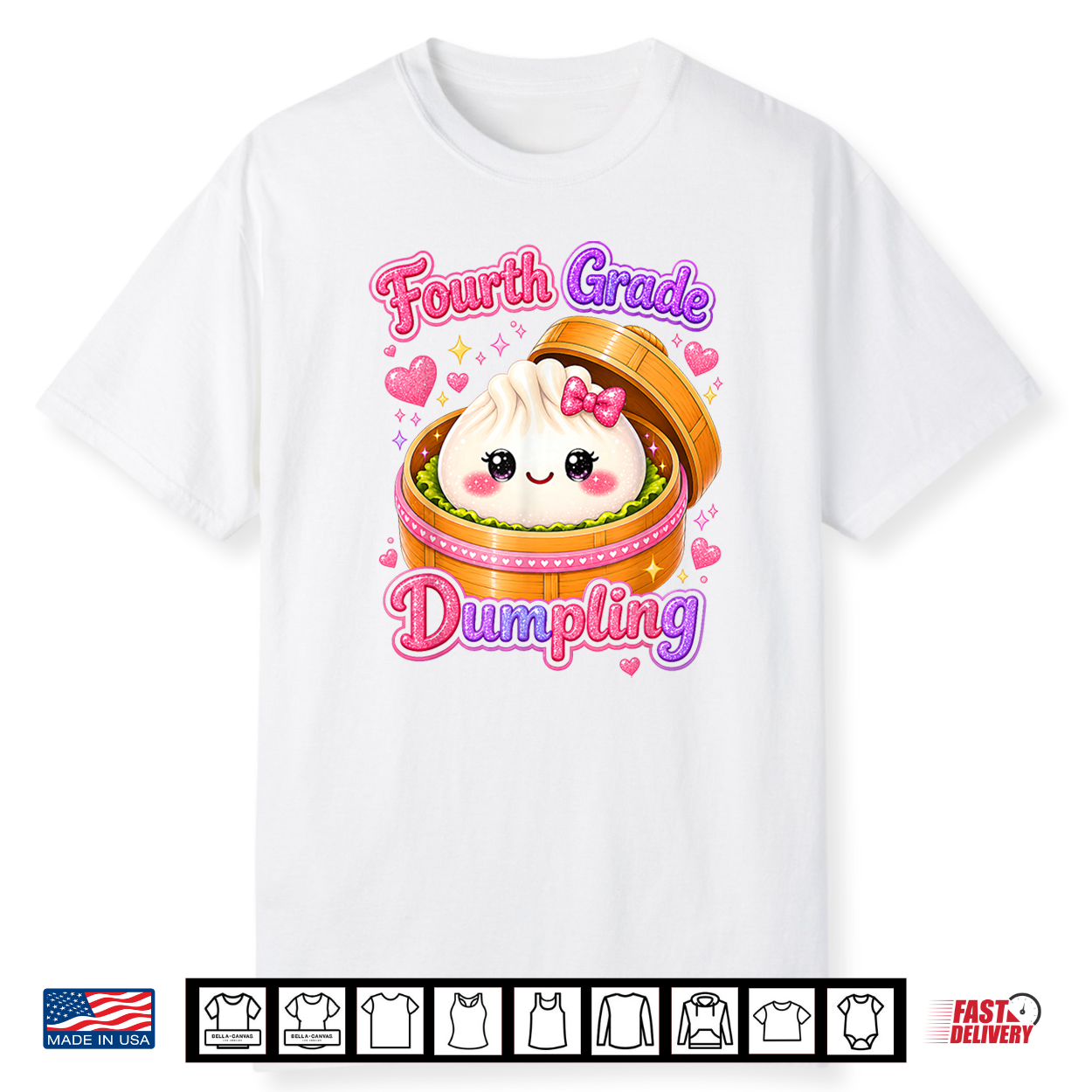 4Th Grade Dumpling Cute First Day Of School Teacher Student Shirt