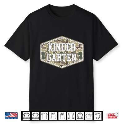 Camo Kindergarten Boy Back To School Student Teacher Shirt