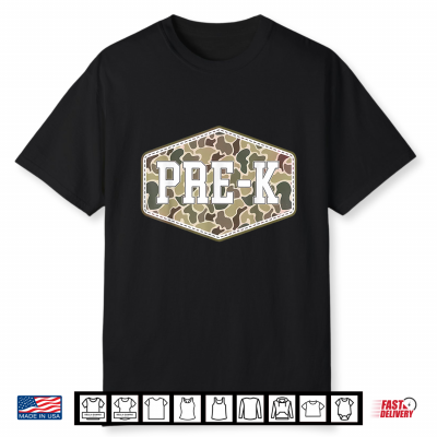 Camo Pre K Boy Back To School Student Teacher Shirt