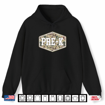 Hoodie Camo Pre K Boy Back To School Student Teacher Shirt