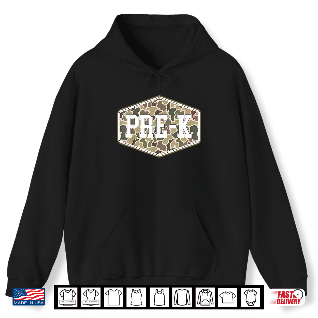 Camo Pre K Boy Back To School Student Teacher Shirt