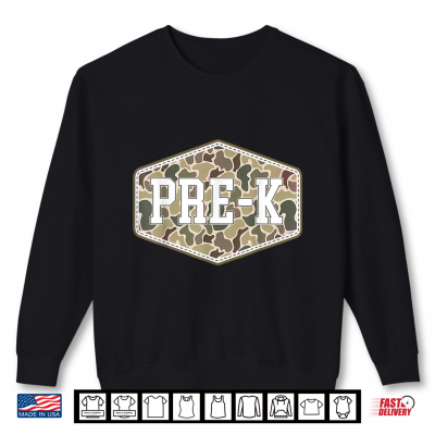 Sweatshirt Camo Pre K Boy Back To School Student Teacher Shirt