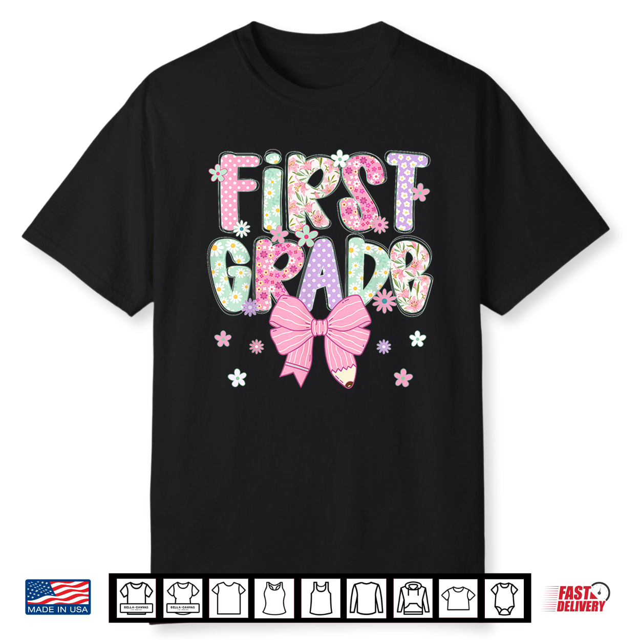 First 1St Grade Teacher Coquette Bow Shirt First 1St Grade Teacher Coquette Bow Shirt