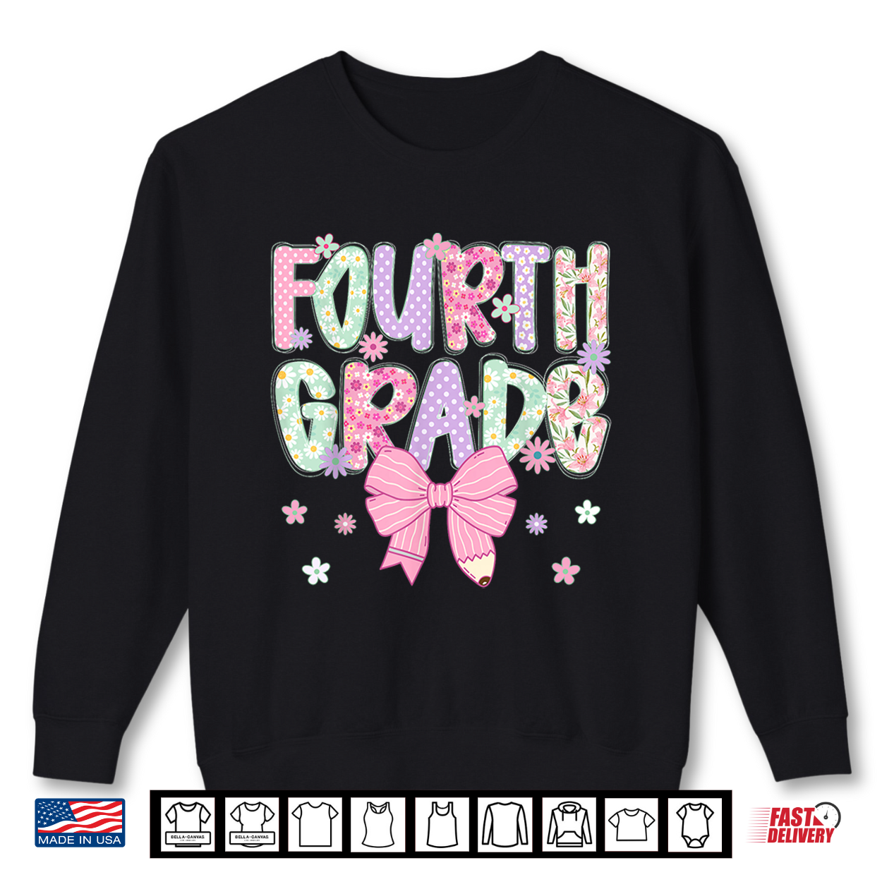 Fourth 4Th Grade Teacher Coquette Bow Shirt Fourth 4Th Grade Teacher Coquette Bow Shirt