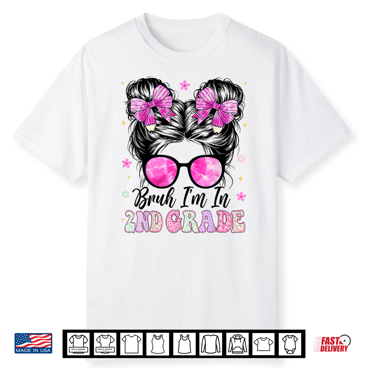 Im In 2Nd Second Grade Pencil Bow Back To School Student Shirt
