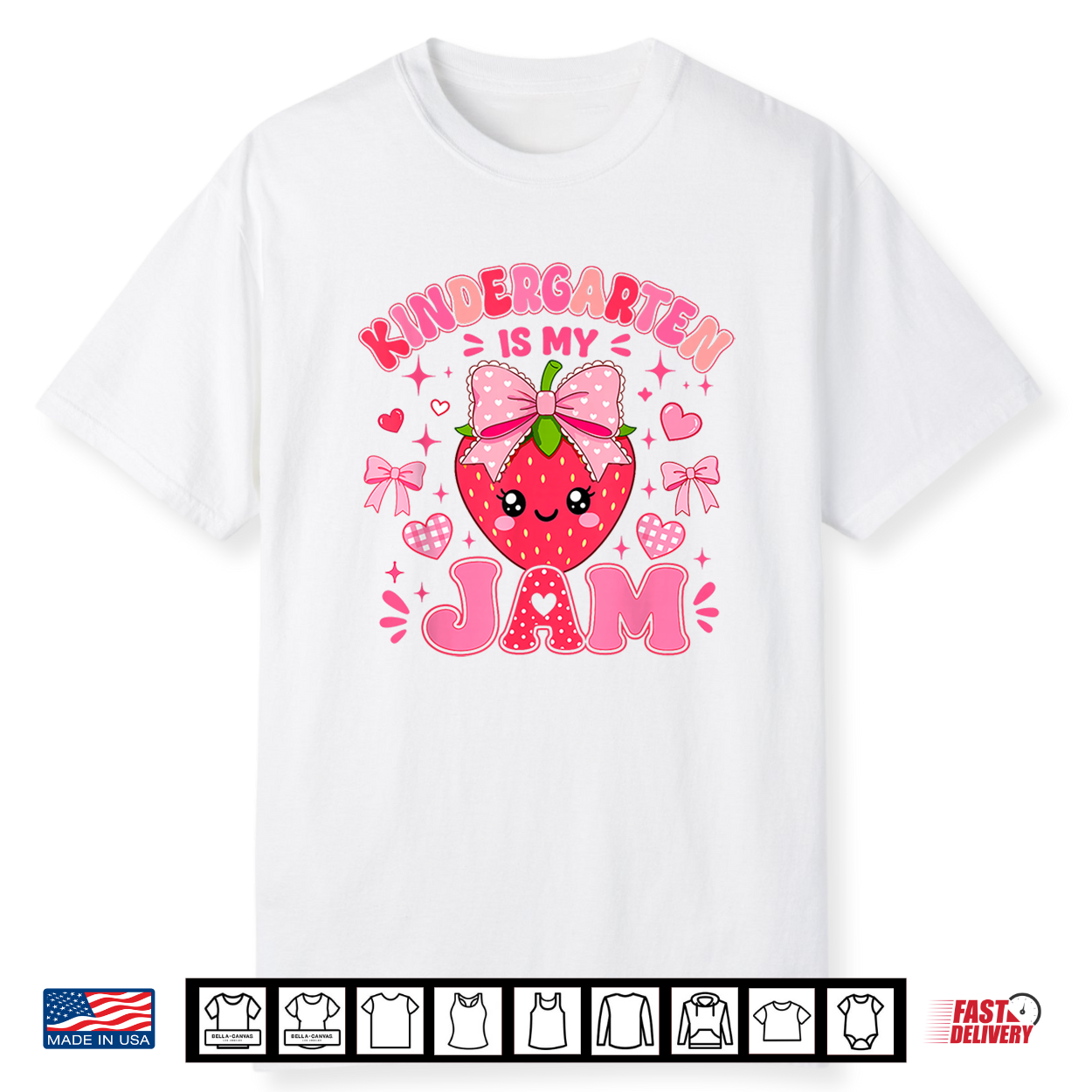 Kindergarten Is My Jam Strawberry Teacher 1St Day Of School Shirt Kindergarten Is My Jam Strawberry Teacher 1St Day Of School Shirt