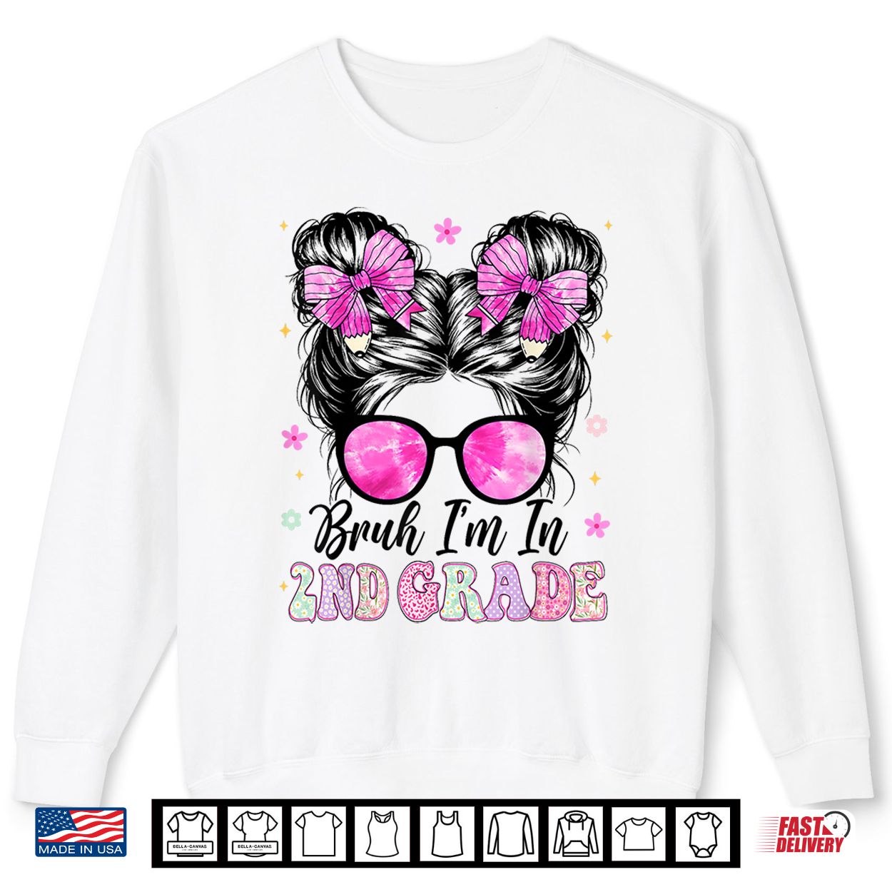 Im In 2Nd Second Grade Pencil Bow Back To School Student Shirt