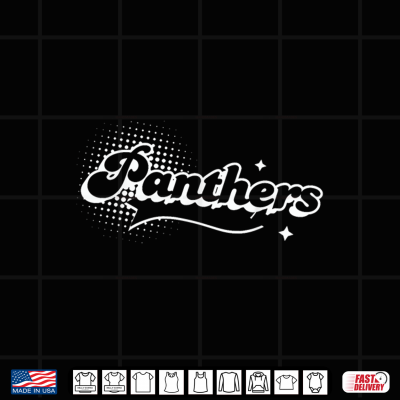 Retro Panthers Mascot Back To School Spirit Sport Fan Shirt 4 Design Retro Panthers Mascot Back To School Spirit Sport Fan Shirt