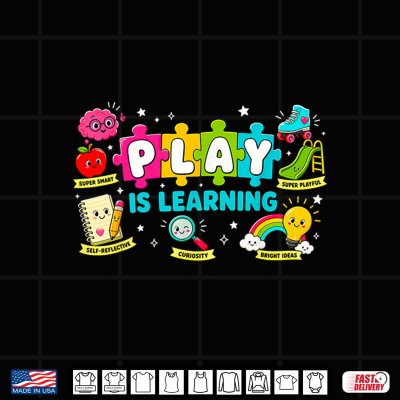 Design Retro Play Is Learning Kindergarten Teacher Team Student Shirt