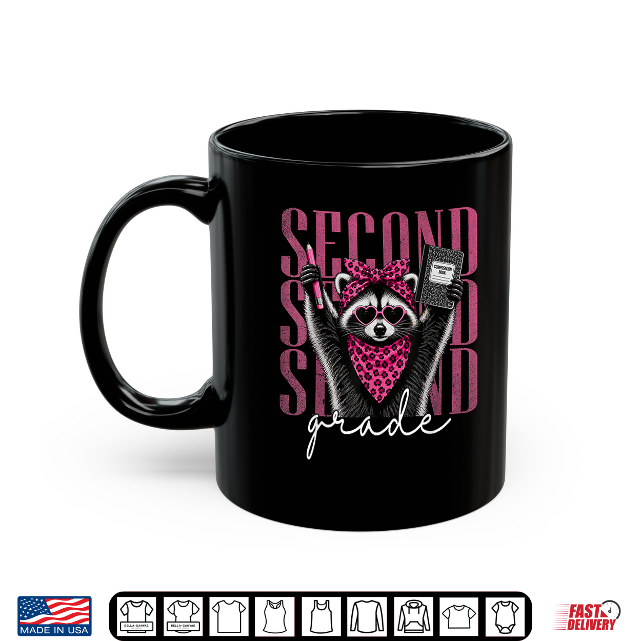 Second Grade Teacher 2Nd Grade Raccoon Back To School Shirt