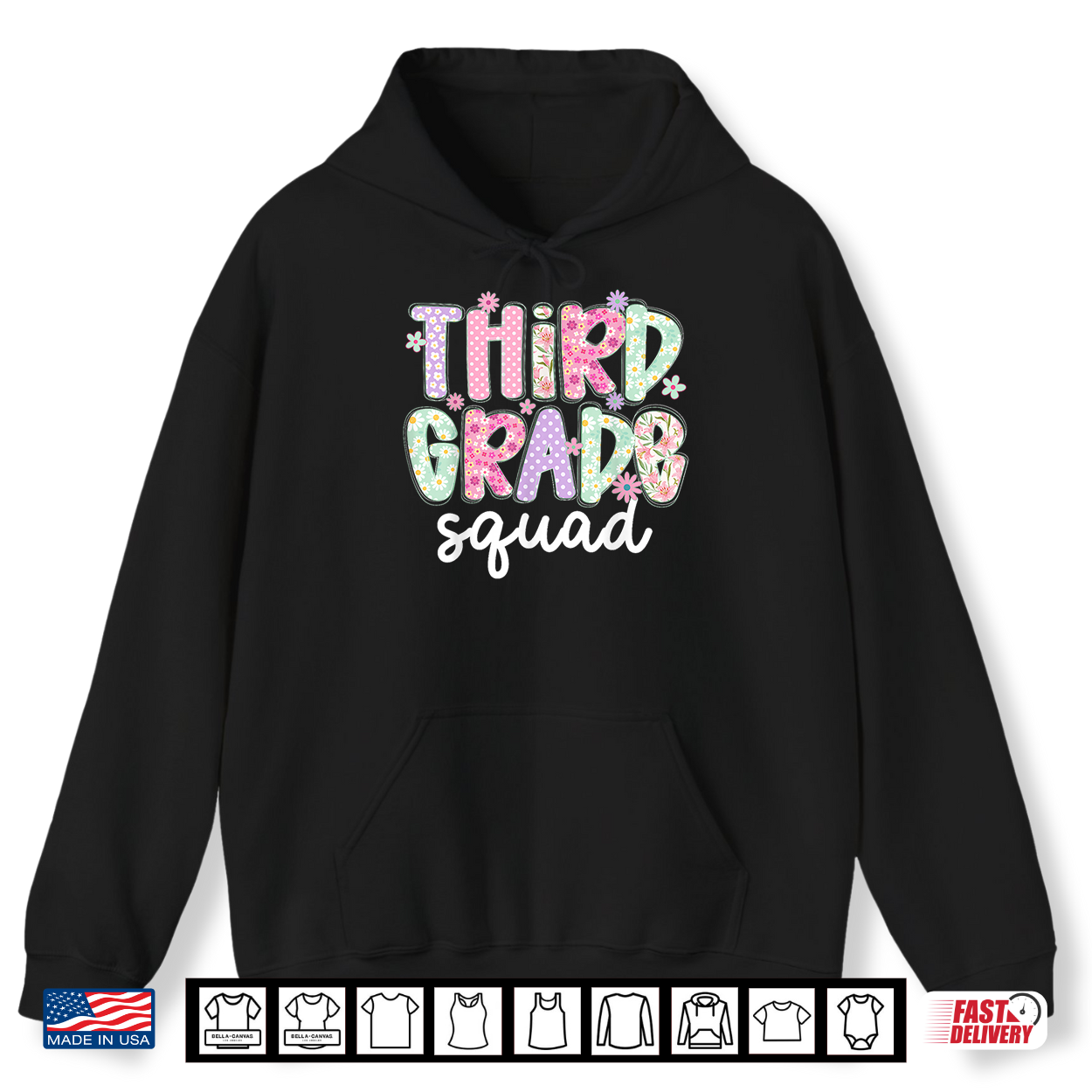 Third 3Rd Grade Squad Teacher Crew Back To School Team Shirt