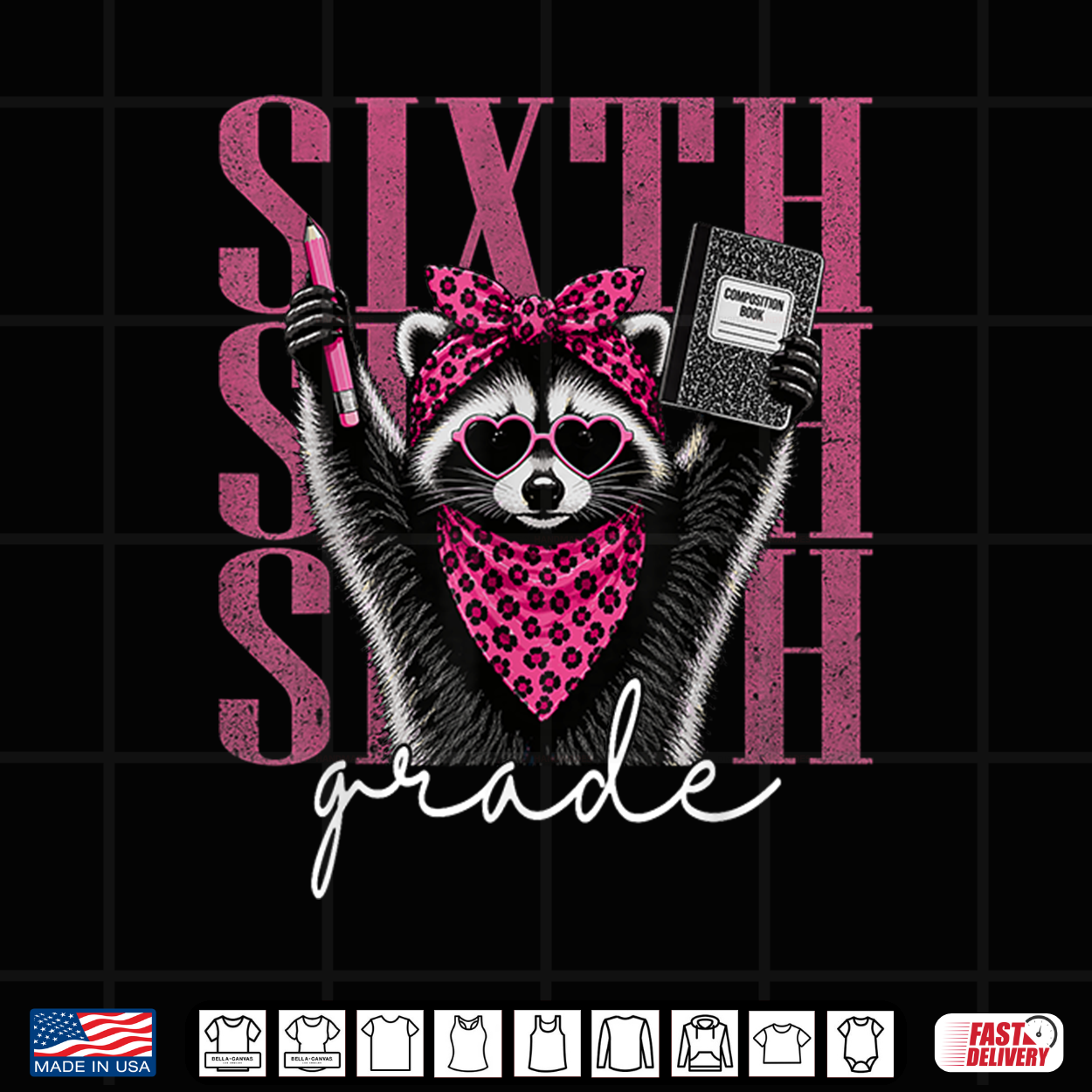 Sixth Grade Teacher 6Th Grade Raccoon Back To School Shirt Sixth Grade Teacher 6Th Grade Raccoon Back To School Shirt