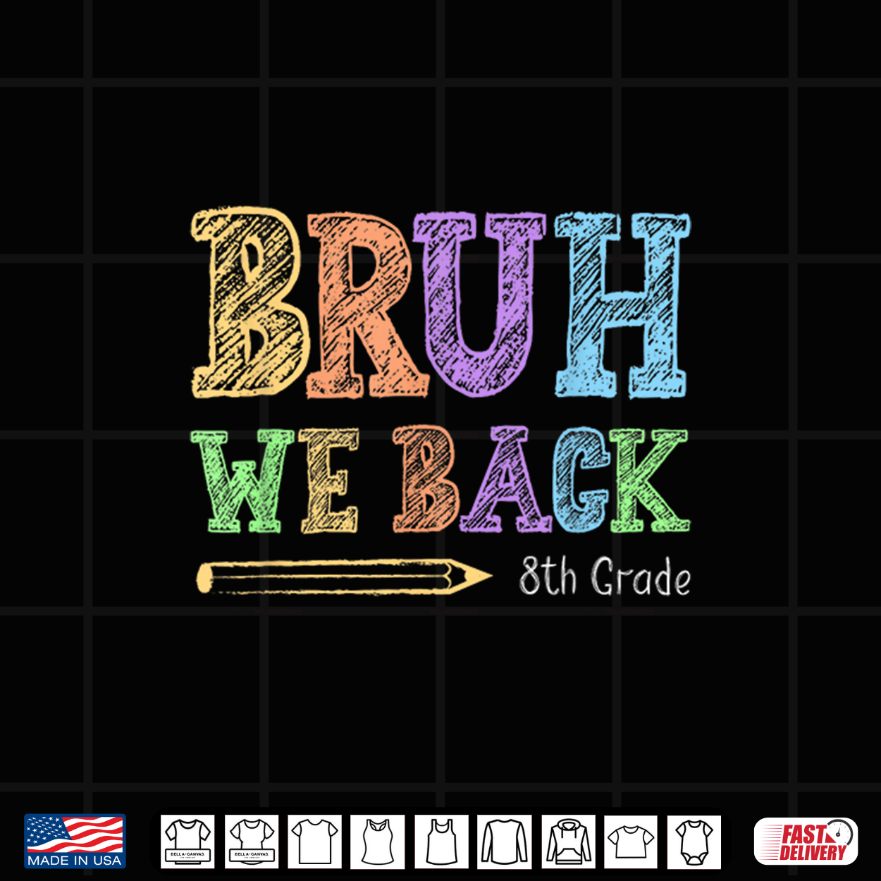 We Back 8Th Grade First Day Back To School Teacher Shirt