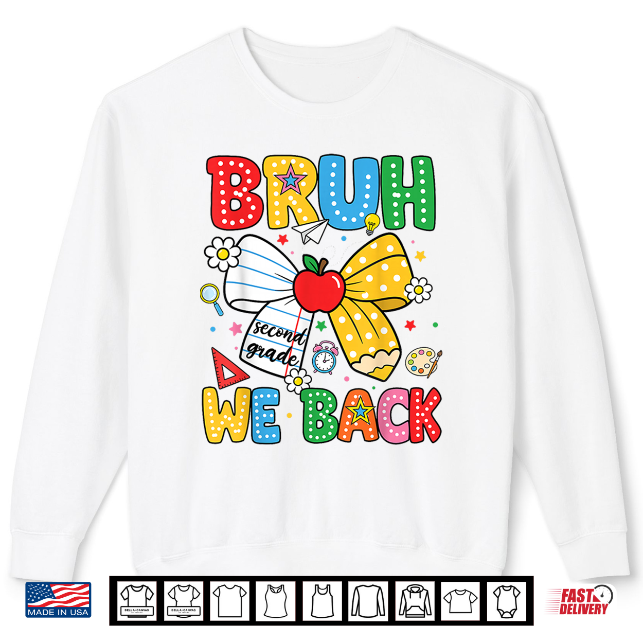 We Back Second Grade Coquette Bow Pencil Back To School Shirt
