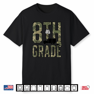 Camo Team 8Th Grade Squad Back To School Student Shirt