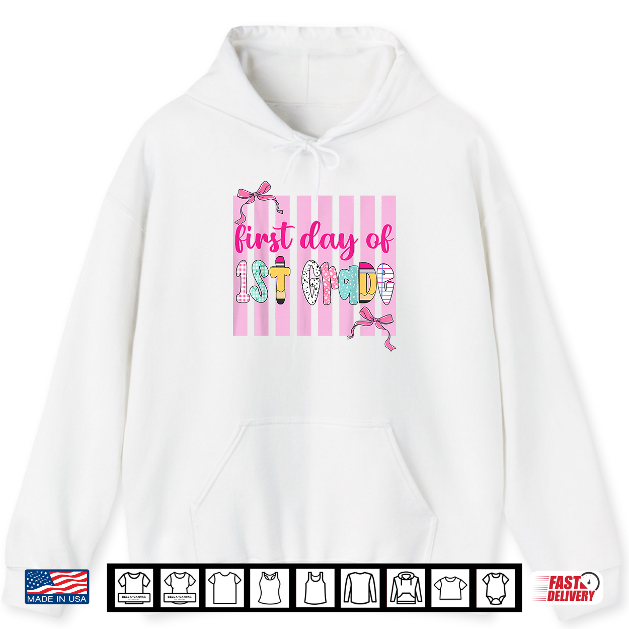 First Day Of 1St Grade Bow Back To School Shirt First Day Of 1St Grade Bow Back To School Shirt