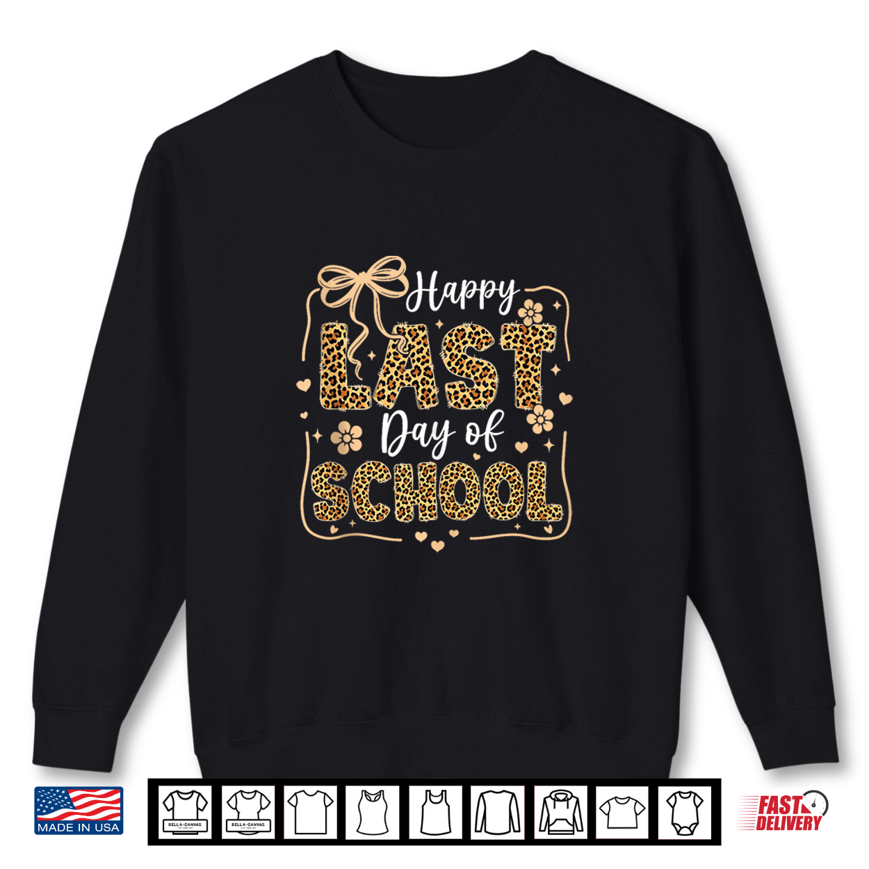 Happy Last Day Of School Leopard Teacher Student Shirt