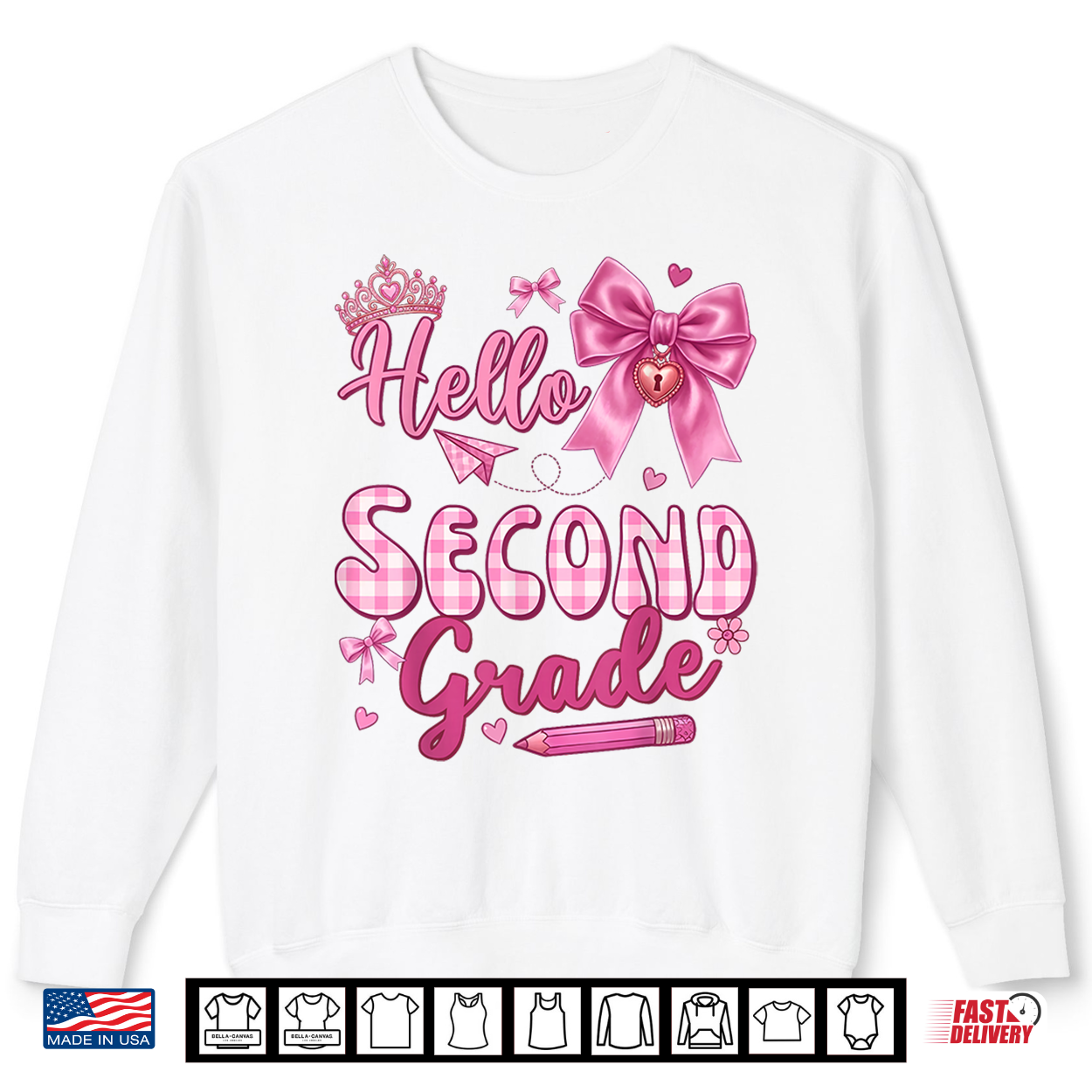 Hello 2Nd Grade Bow Teacher Student First Day Of School Shirt