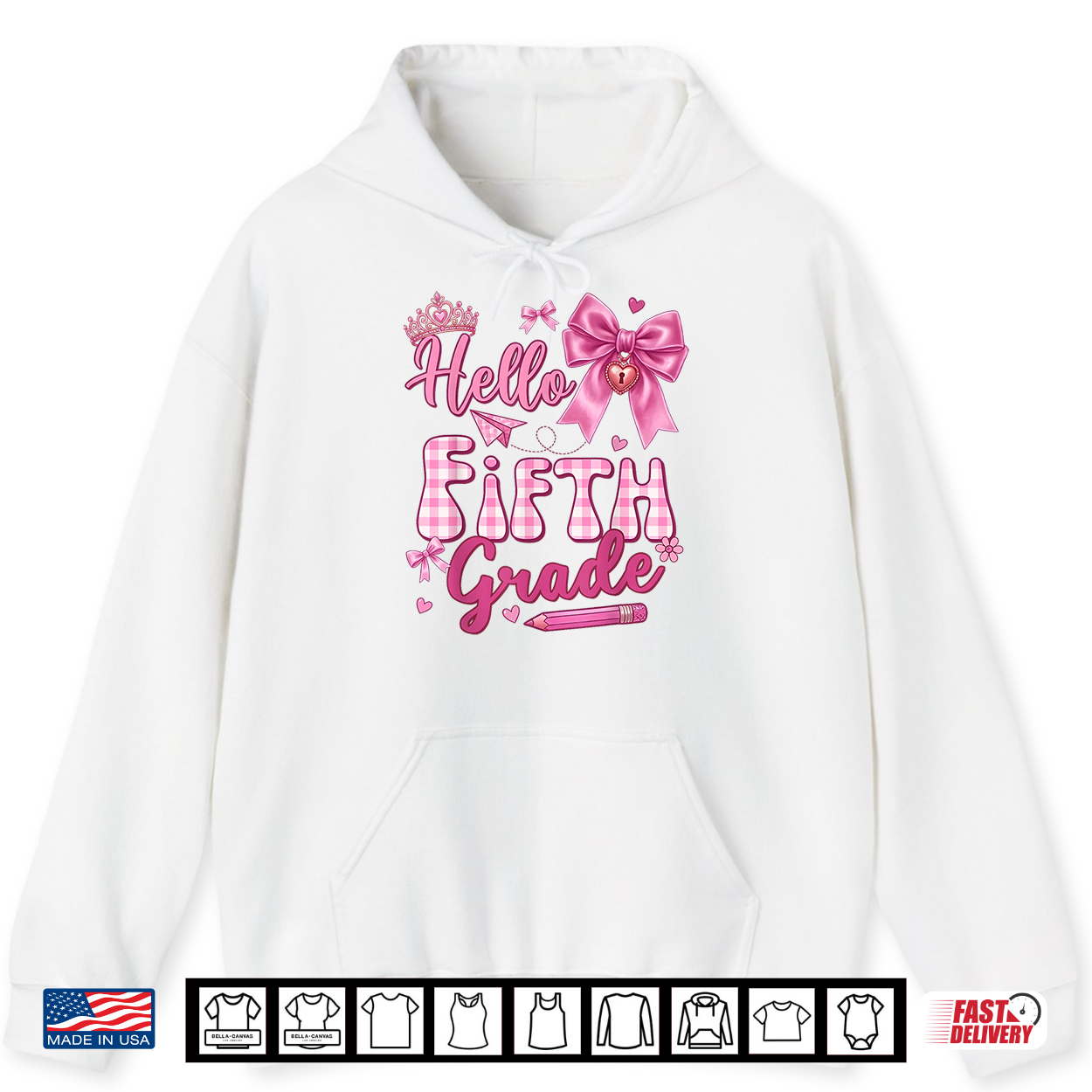 Hello 5Th Grade Bow Teacher Student First Day Of School Shirt