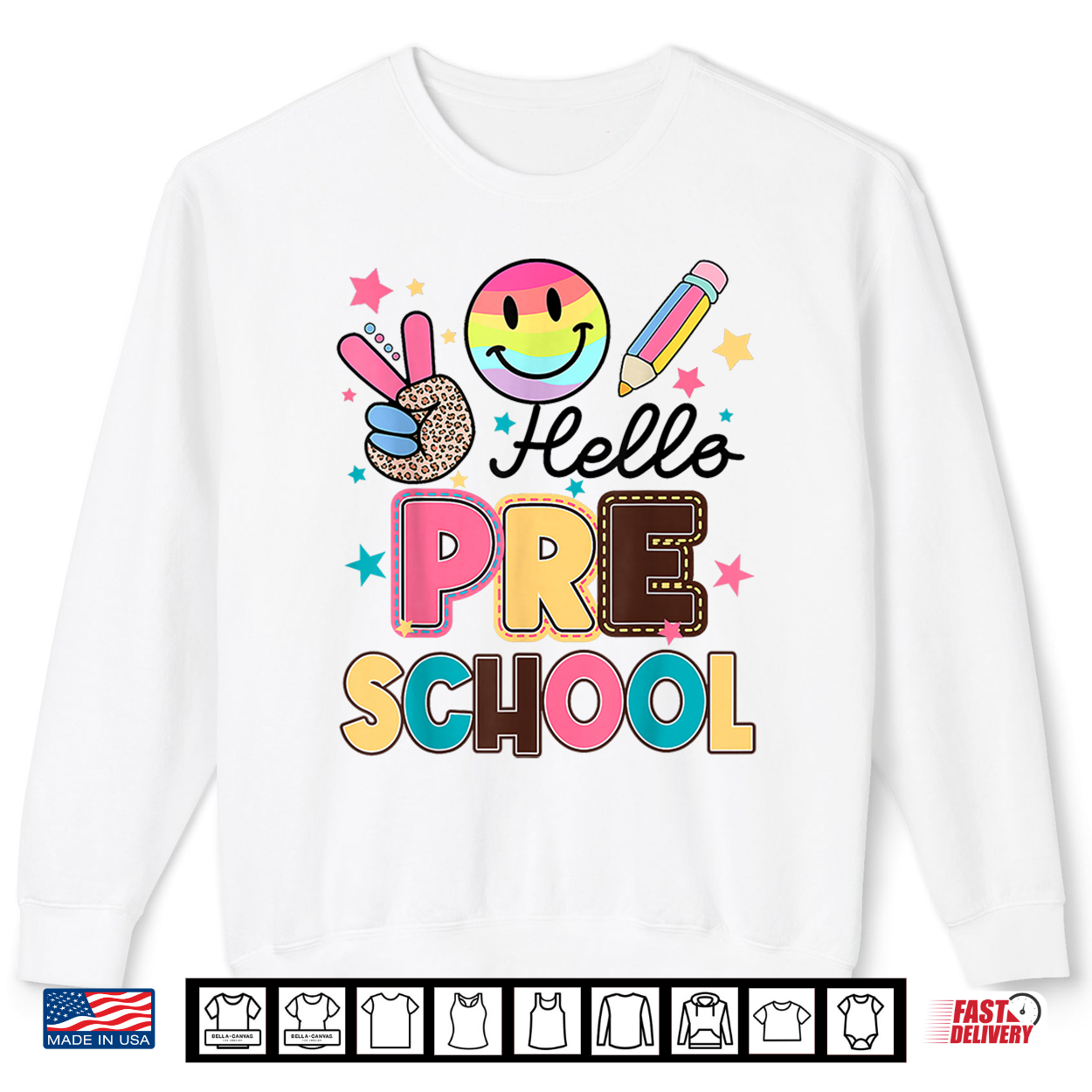 Hello Preschool 1St Day Back Of School Teacher Student Shirt Hello Preschool 1St Day Back Of School Teacher Student Shirt