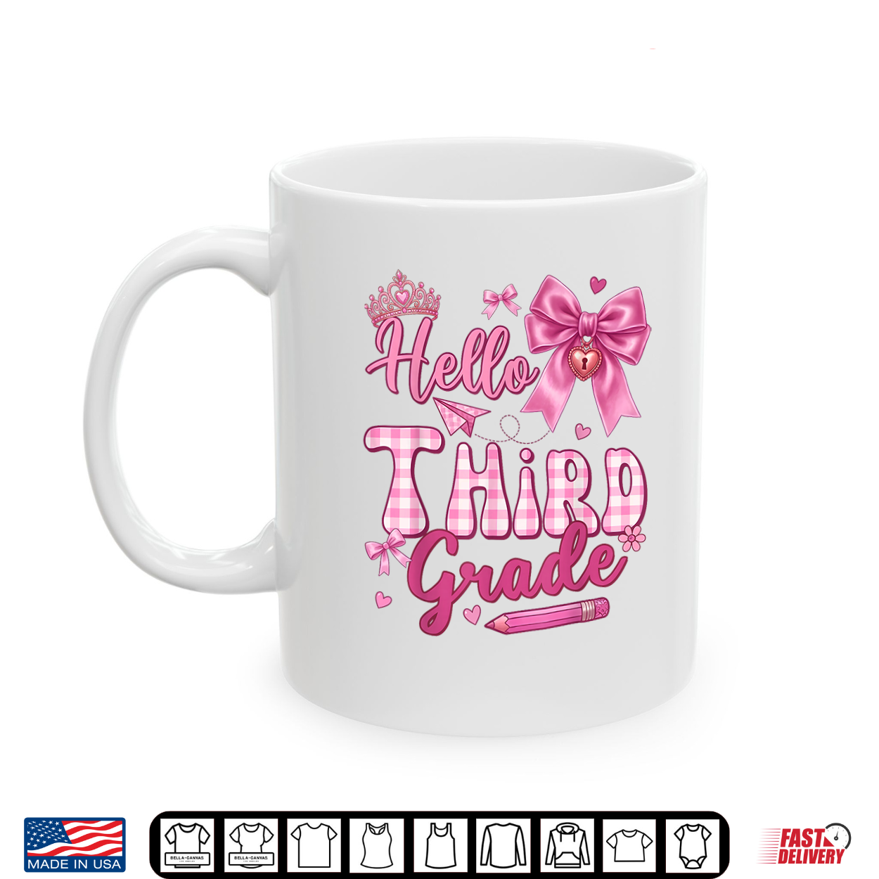 Hello 3Rd Grade Bow Teacher Student First Day Of School Shirt