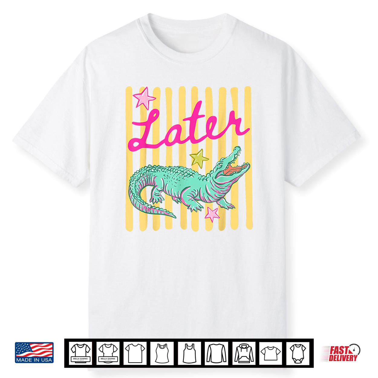 Later Gator Alligator Preppy Last Day Teacher Student Shirt