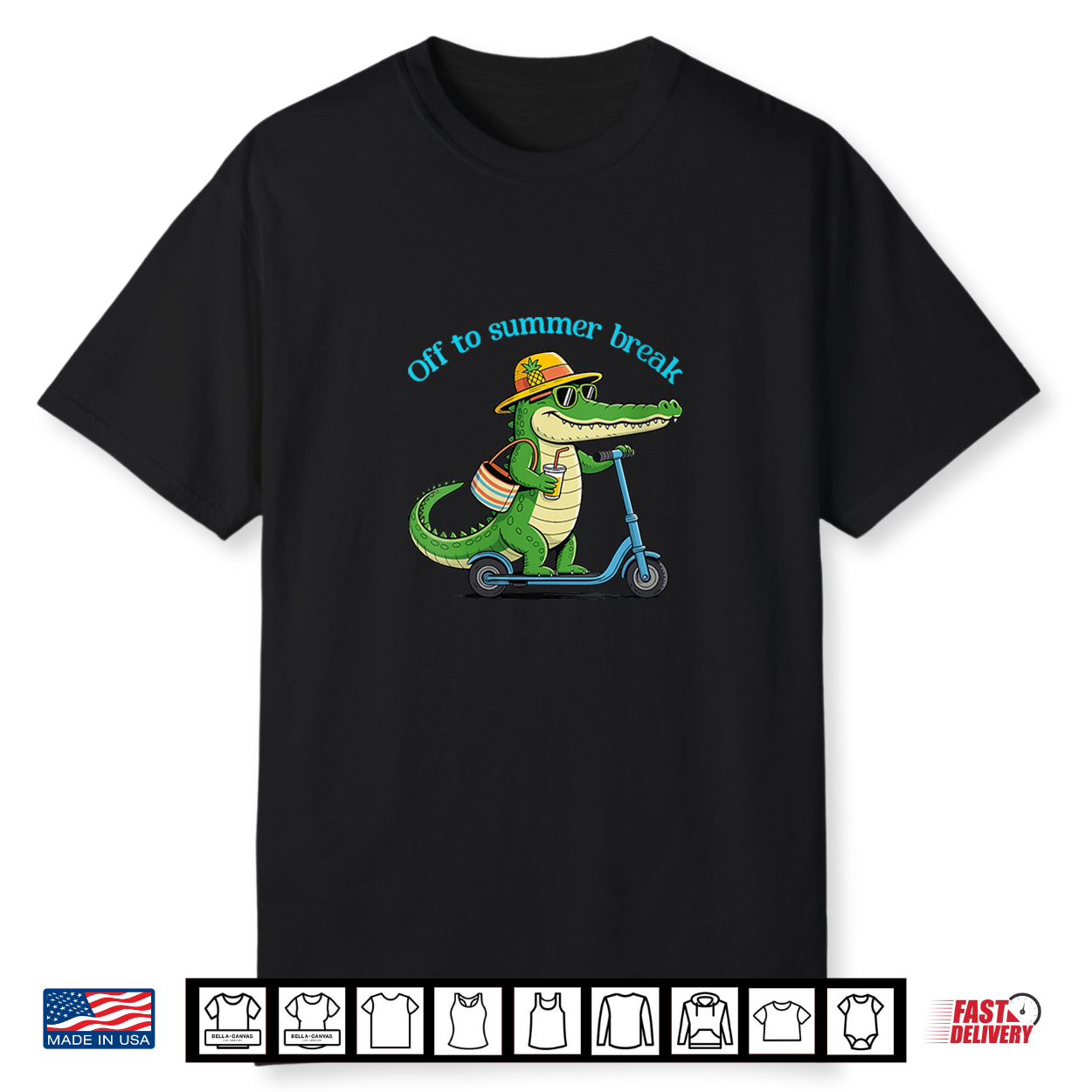 Off To Summer Break Alligator Last Day Of School Shirt