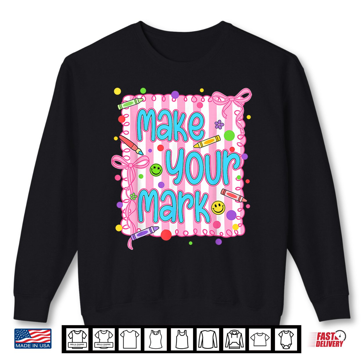 Make Your Mark Happy Dot Day 2026 Coquette Bow Teacher Student Shirt