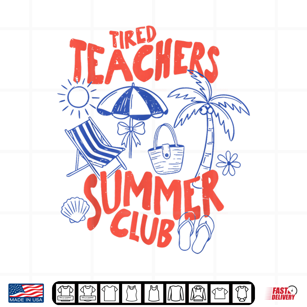 Tired Teacher Summer Club Teacher Last Day Of School Shirt