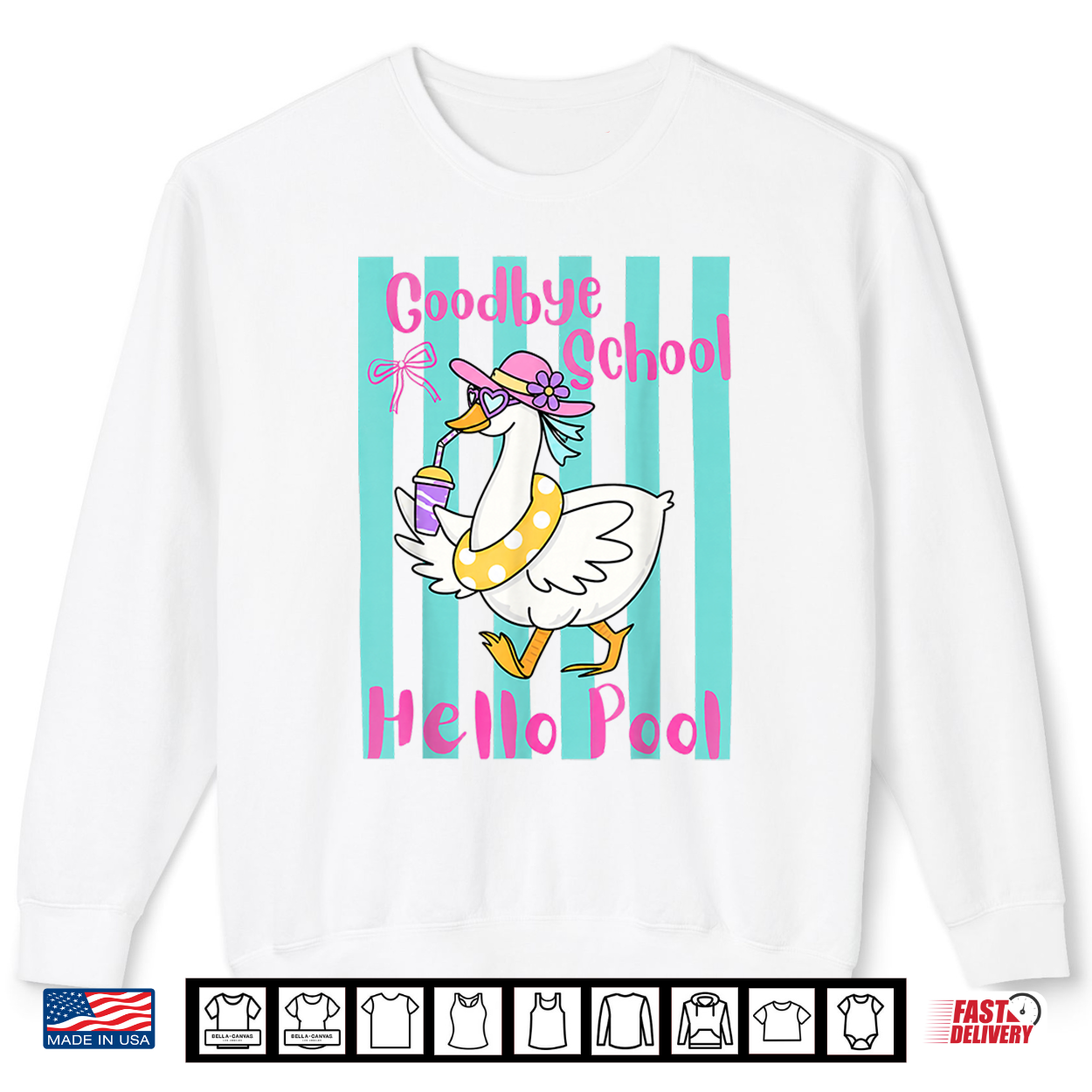 Goodbye School Hello Pool Last Day Of School Summer Teacher Shirt