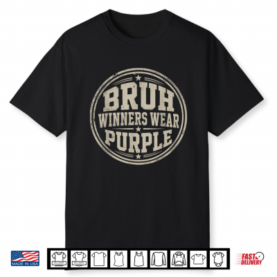 Purple Field Day Team Spirit Bruh Winners Wear Purple Shirt