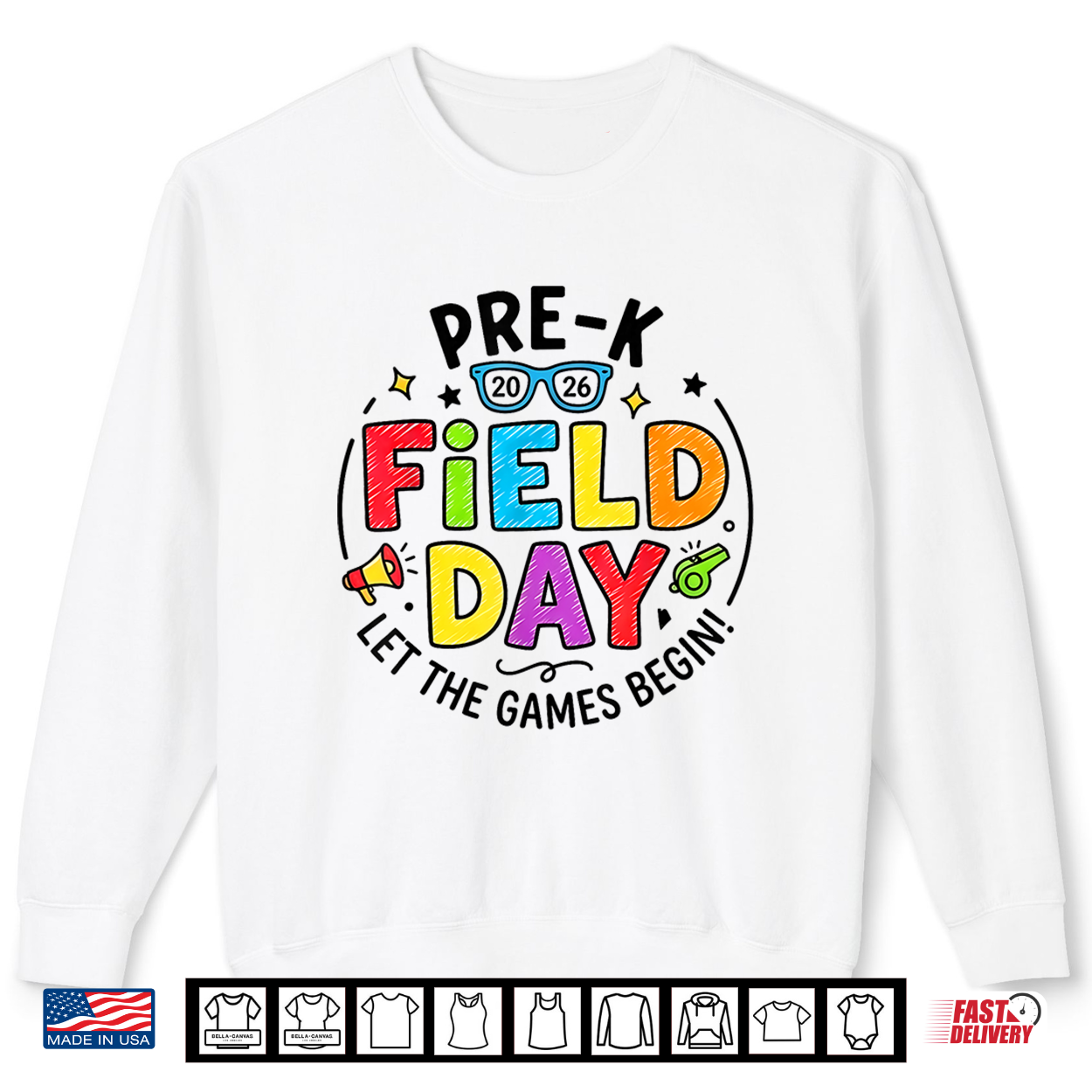 Pre K Field Day 2026 Let The Games Begin Teacher Student Shirt