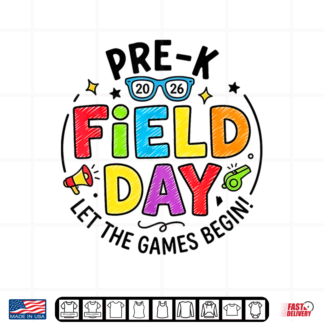 Pre K Field Day 2026 Let The Games Begin Teacher Student Shirt