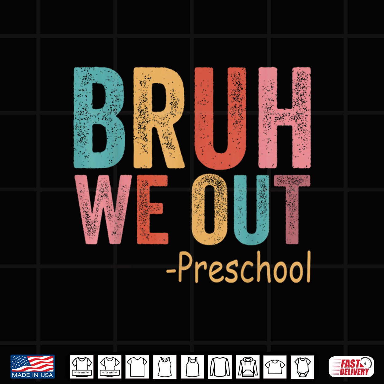 Bruh We Out Preschool Grade Graduation Class Of 2026 Shirt